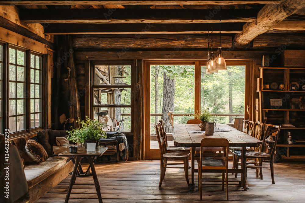 Rustic home interior design of living room
Rustic home interior design of living room