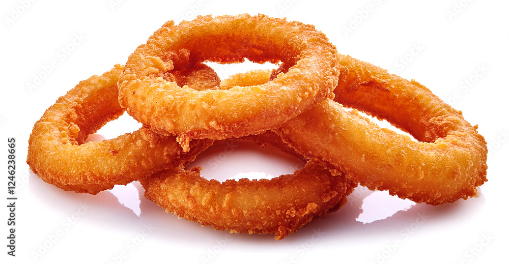 オニオンリング。白背景。(fried onion rings on white background.)
オニオンリング。白背景。(fried onion rings on white background.)