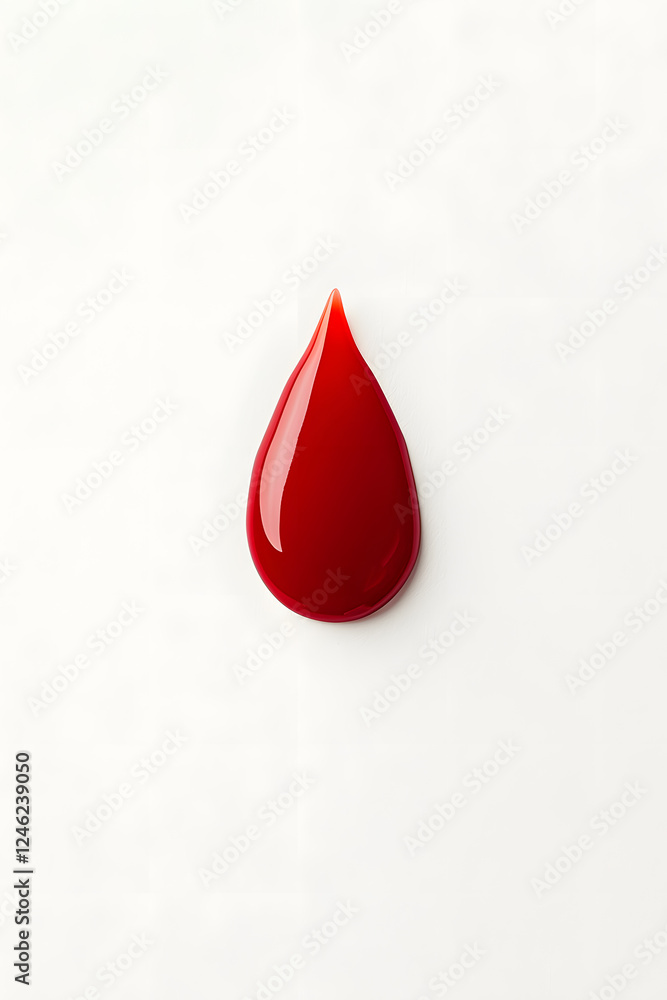 Realistic 3d red blood drop isolated on white background Realistic 3d red blood drop isolated on white background