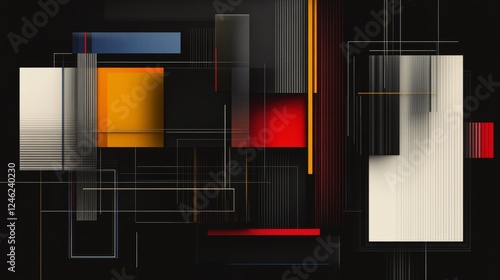 Futuristic perspective grid box. Abstract wireframe with white grid line on black background. Virtual reality landscape in 80s 90s digital style. Vector illustration.