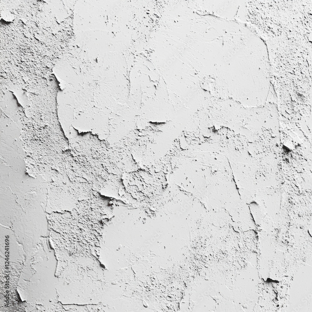 Obraz premium Textured white wall with peeling paint.