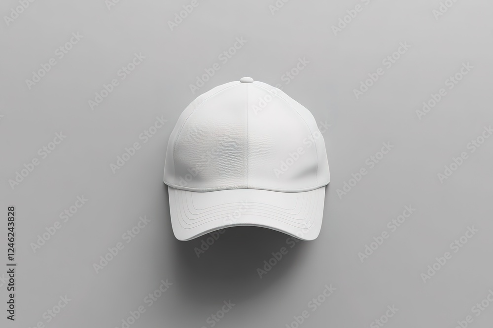 High-Resolution Blank White Baseball Cap Mockup High-Resolution Blank White Baseball Cap Mockup