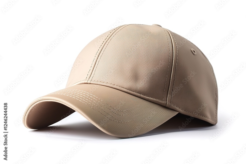 Fototapeta premium High-Quality Beige Baseball Cap, Perfect for Fashion-Conscious Individuals