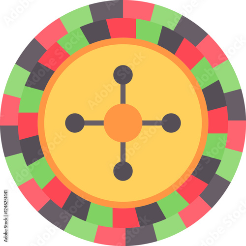 Roulette Vector Icon