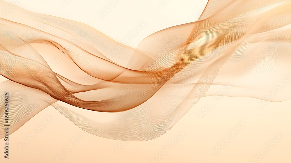 Brown silk waves, soft background Brown silk waves, soft background