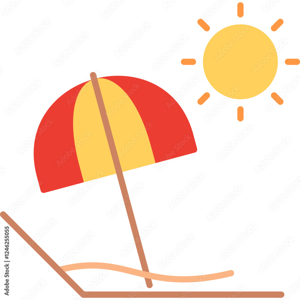 Fototapeta premium Beach Vector Icon