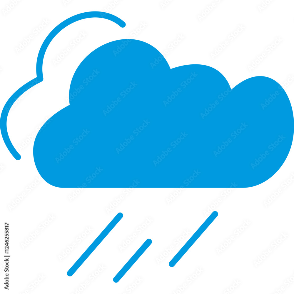 Rain Vector Icon Rain Vector Icon