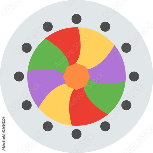 Unique Optical Diaphram Vector Icon