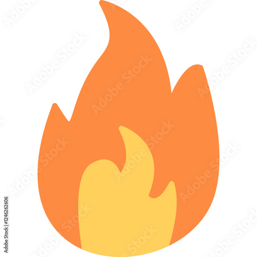 Unique Flame Vector Icon