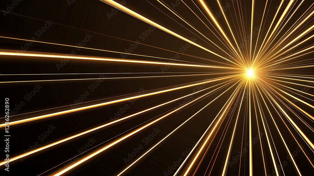 Obraz premium golden Laser Beam