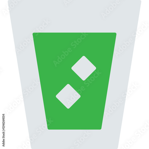 Unique White Russian Drink Vector Icon