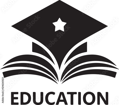  A creative logo education vector illustration.