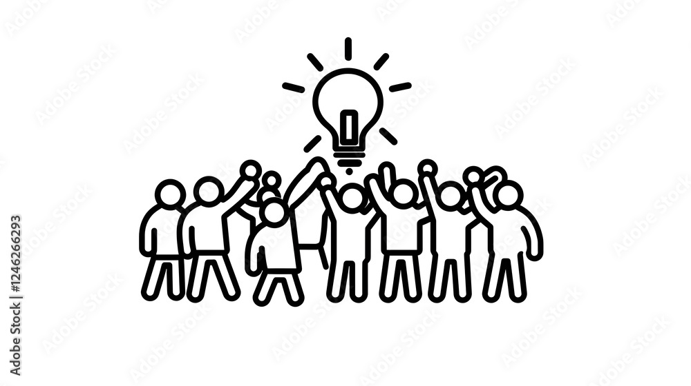 Detailed Business Icon Highlighting Teamwork Efficiency Strategic Goals and Corporate Solutions in a Professional Thin Line Format Detailed Business Icon Highlighting Teamwork Efficiency Strategic Goals and Corporate Solutions in a Professional Thin Line Format