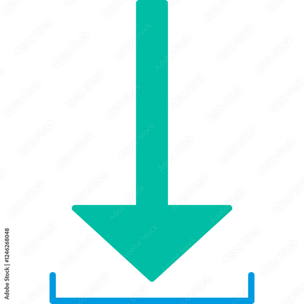 Unique Download Vector Icon