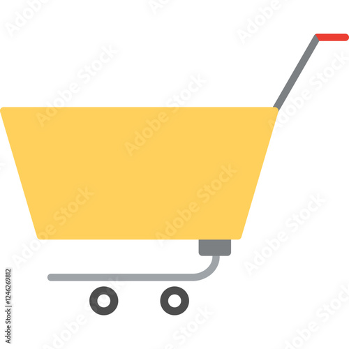 Unique Empty Cart Vector Icon