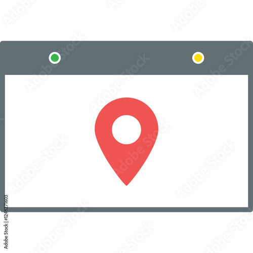 Unique Location Web Advertising Vector Icon