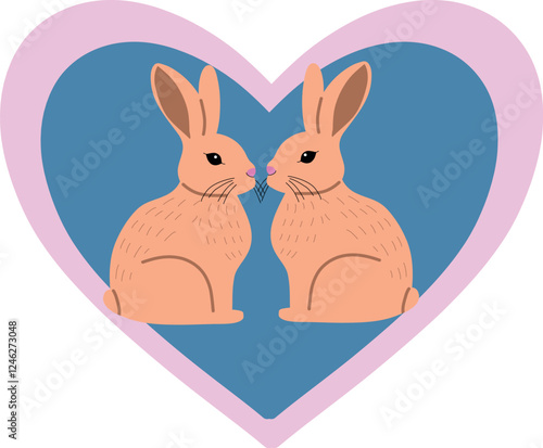 Bunnies in heart