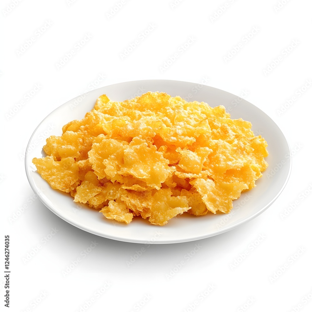 A satisfying plate of mac and cheese with crispy, golden-brown crust A satisfying plate of mac and cheese with crispy, golden-brown crust