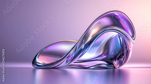 Wallpaper Mural Liquid shapes abstract holographic 3D wavy background with colorful fluid design and flowing smooth motion effects.
 Torontodigital.ca