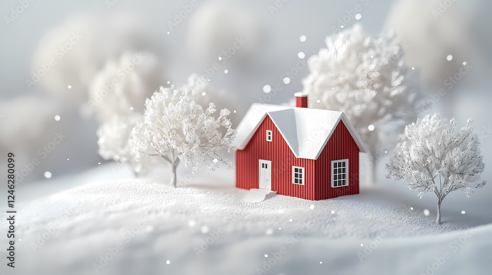 House in the snow House in the snow
