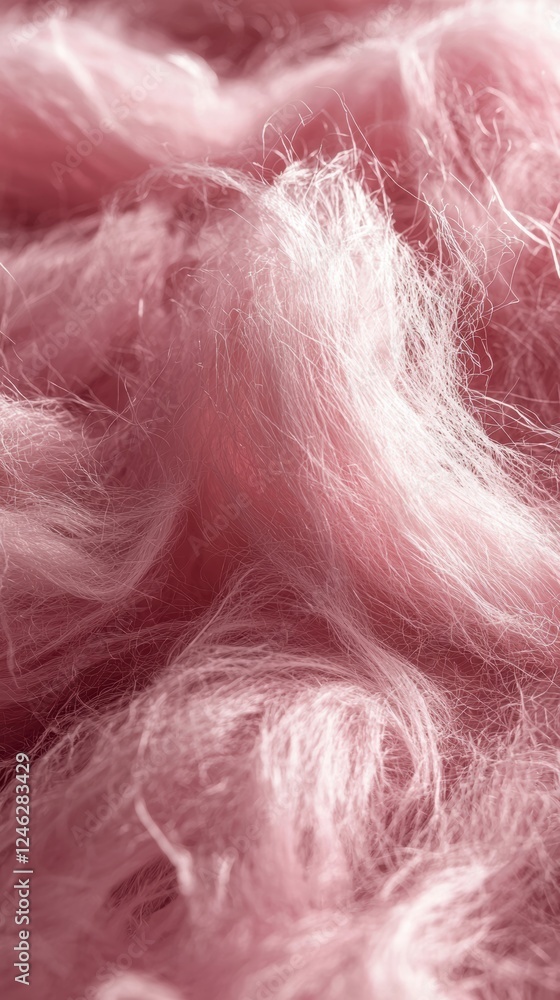Obraz premium Fluffy pink cotton candy dreamy texture with negative space