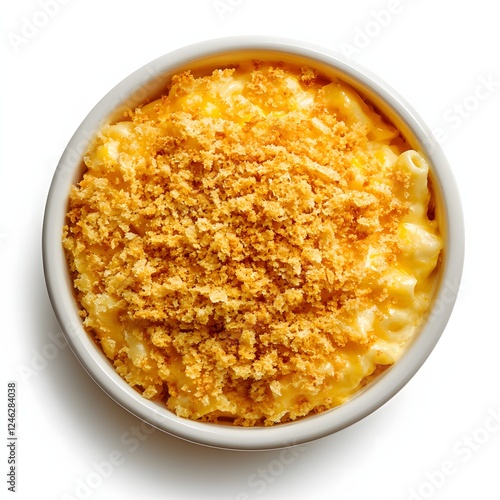 Hearty mac and cheese dish with crispy breadcrumbs photo