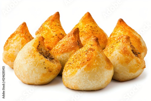 Golden Savory Puffs Delightful Baked Buns Featuring Delicious Seasoning Ready for Gourmet Treat photo