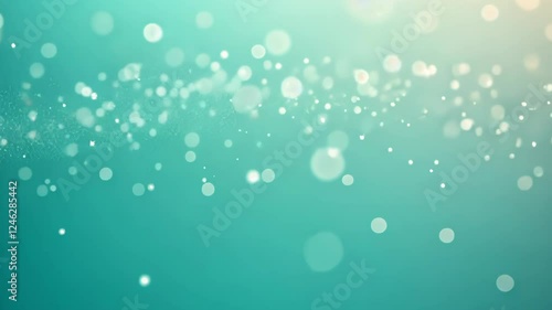 Wallpaper Mural  Teal blue background with white bokeh lights and particles creating a dreamy and ethereal atmosphere perfect for romantic designs Torontodigital.ca