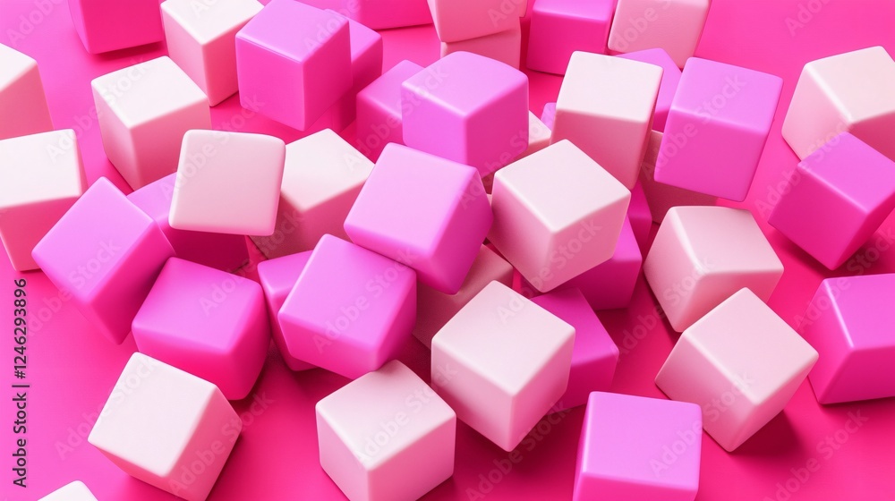 Assortment of Light and Dark Pink Pastel Cubes Geometric Composition Arrangement Backdrop Template. Assortment of Light and Dark Pink Pastel Cubes Geometric Composition Arrangement Backdrop Template.