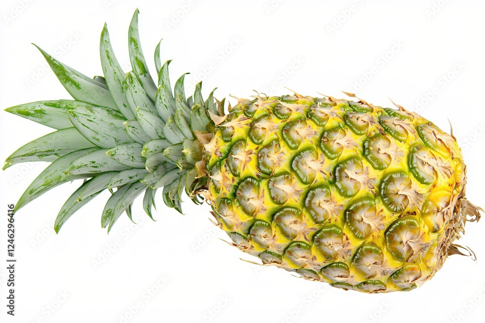 Fresh Pineapple Isolated on White Background A Tropical Delight Full of Vitamins and Flavor Fresh Pineapple Isolated on White Background A Tropical Delight Full of Vitamins and Flavor