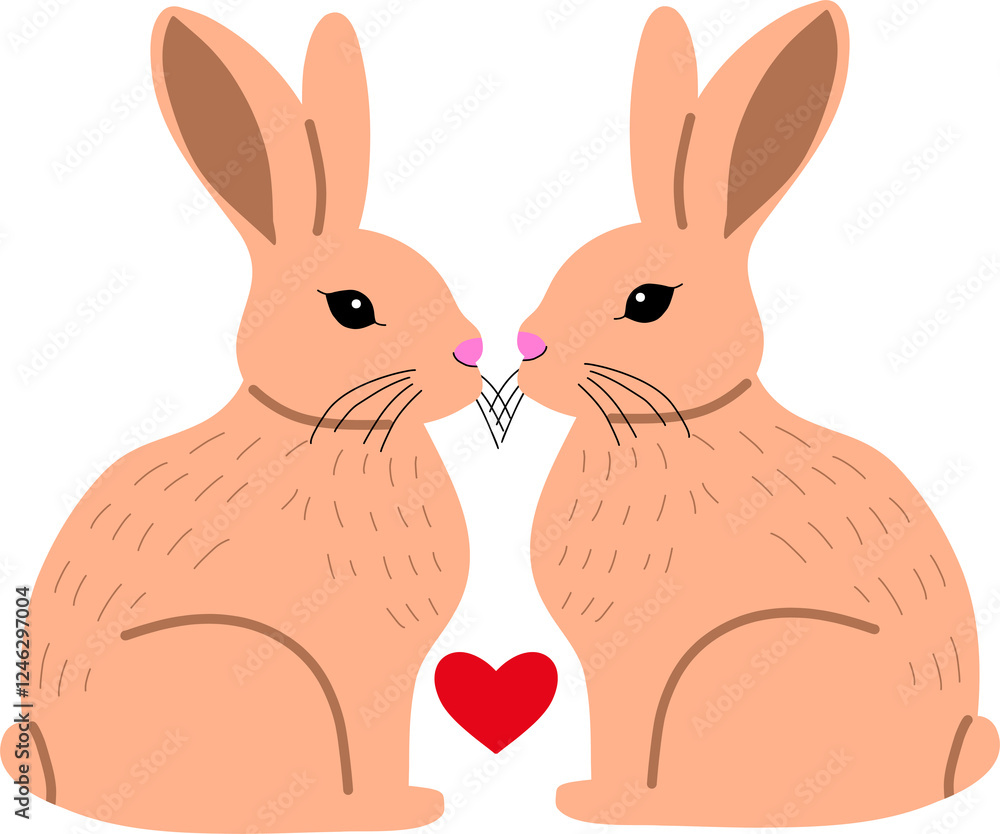 Fototapeta premium Bunnies in love