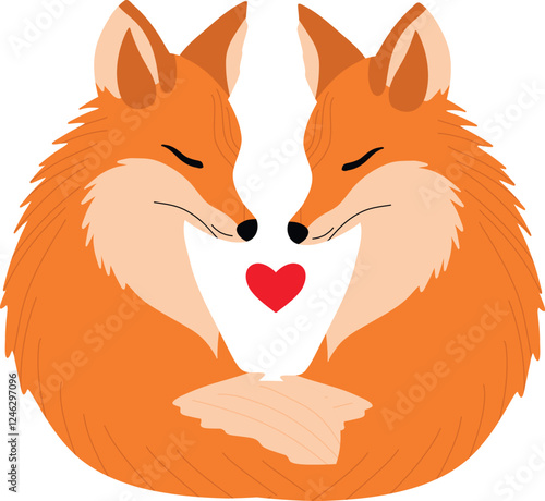 Foxes in love 