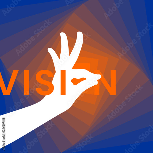 Concept visual art shows vision hand moment 