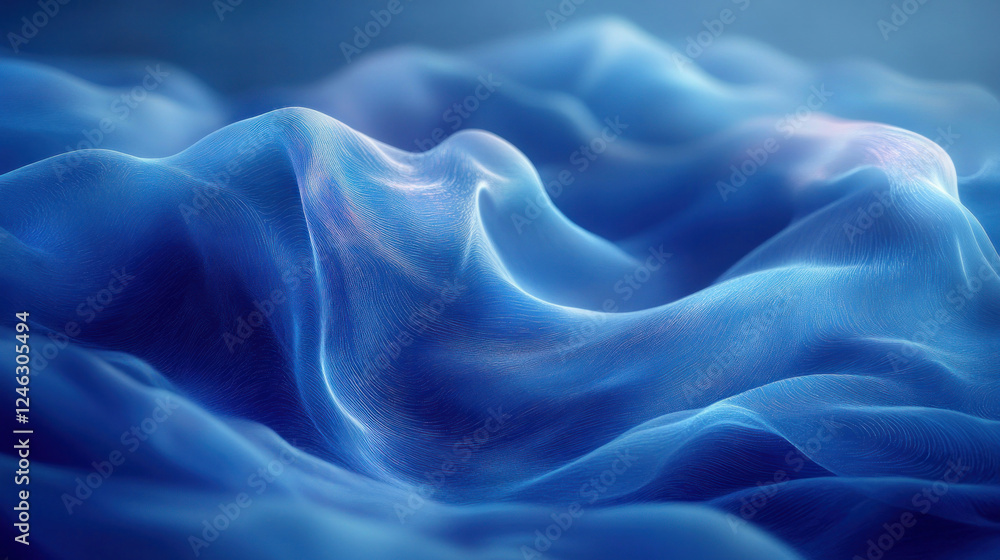 Obraz premium Blue backgrounds with soft, flowing light patterns mimicking the movement of water