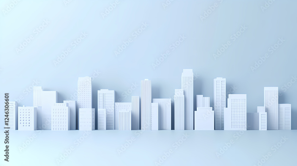 Obraz premium C4D City Skyline