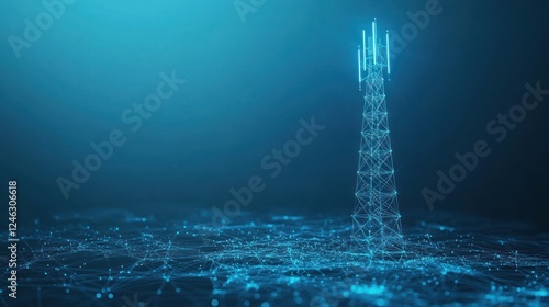 Futuristic telecommunication tower.