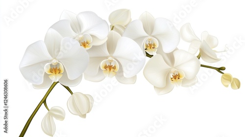 Elegant White Orchid Flower Blossom