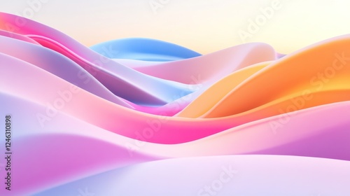 Abstract Pastel Waves