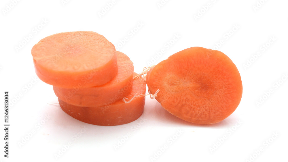 There are carrots on a white background - stock photo
There are carrots on a white background - stock photo