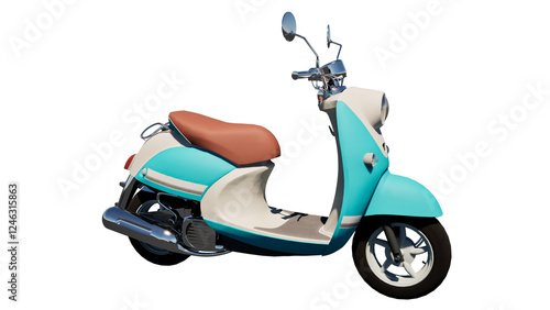 vintage scooter isolated on white