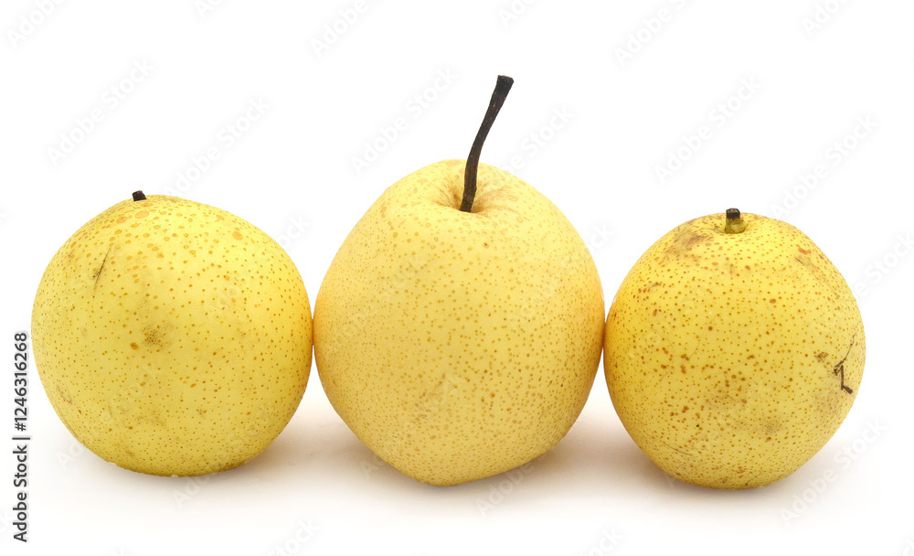 Comice Pear Isolated On White Background - stock photo Comice Pear Isolated On White Background - stock photo