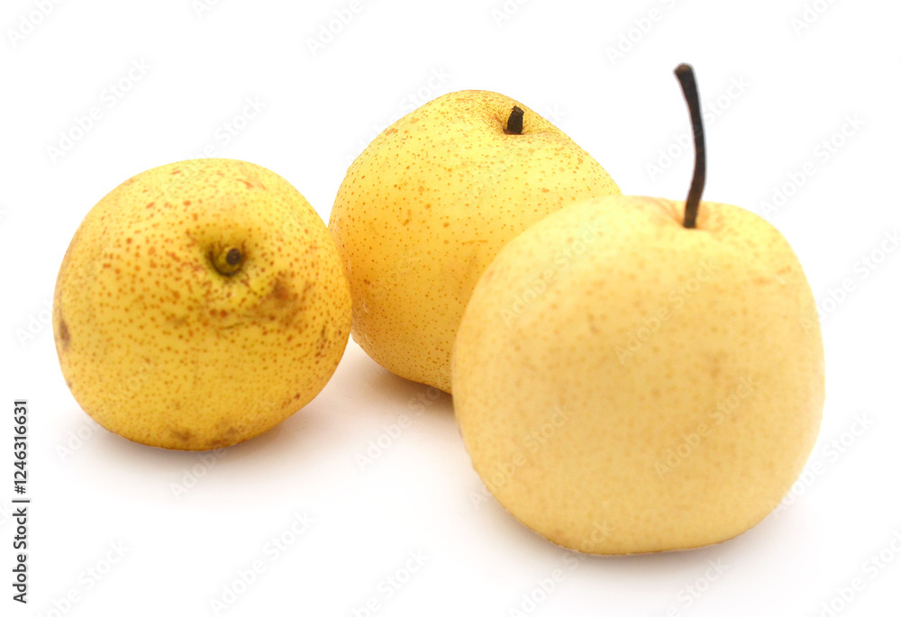 Comice Pear Isolated On White Background - stock photo Comice Pear Isolated On White Background - stock photo