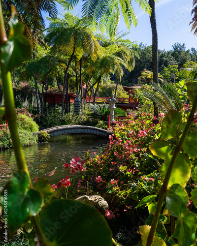 Monte Palace botanical gardens in Funchal, Madeira island