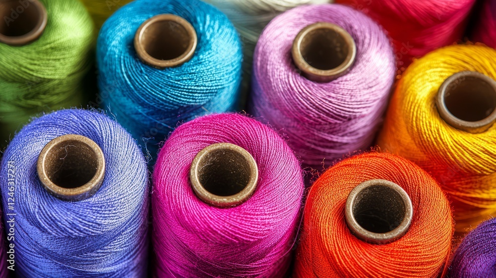 Vibrant Array of Colorful Spools of Thread: A Creative Journey Through Textiles and Crafting Vibrant Array of Colorful Spools of Thread: A Creative Journey Through Textiles and Crafting