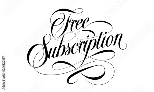 Free Subscription Calligraphy & Vintage Typography |Stylish Script, Handwritten Lettering Design