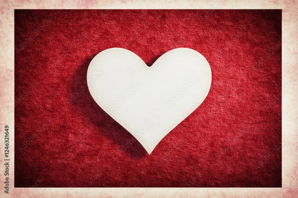 Fototapeta premium Heart Shape Decor on Red Background for Valentine's Day Celebration and Decorations