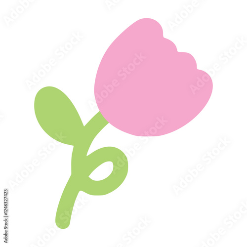 Wiggle pink rose with children style