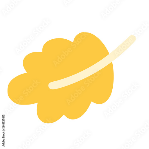 Yellow leaf with children style