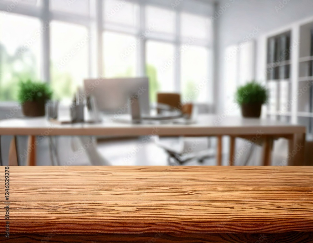 Wooden desk, blurred background, meeting room, interior, mockup, polished surface, natural texture, smooth edges, workspace, professional, conference, corporate, minimalist, elegant, spacious, neutral Wooden desk, blurred background, meeting room, interior, mockup, polished surface, natural texture, smooth edges, workspace, professional, conference, corporate, minimalist, elegant, spacious, neutral