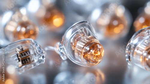 Wallpaper Mural Detailed view of tiny hearing aid components, illustrating the intricate engineering behind cutting-edge auditory devices Torontodigital.ca